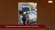 Polícia apreende armas, celulares e moto roubada na Vila Irmã Dulce 04 05 2023